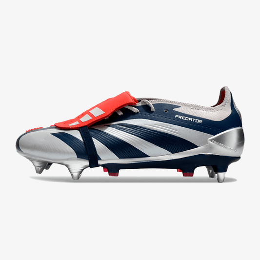 Adidas Predator Elite Fold-Over Tongue SG - Prata, Azul e Vermelha - MAGNUM SPORT*