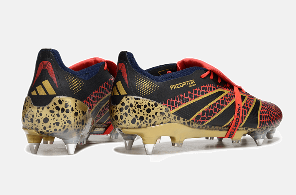Adidas Predator Elite Fold-Over Tongue SG - Preta, Dourada e Vermelha - MAGNUM SPORT*