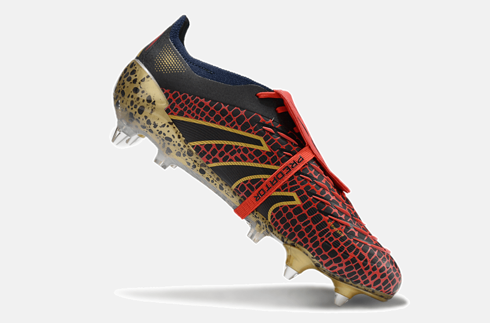 Adidas Predator Elite Fold-Over Tongue SG - Preta, Dourada e Vermelha - MAGNUM SPORT*