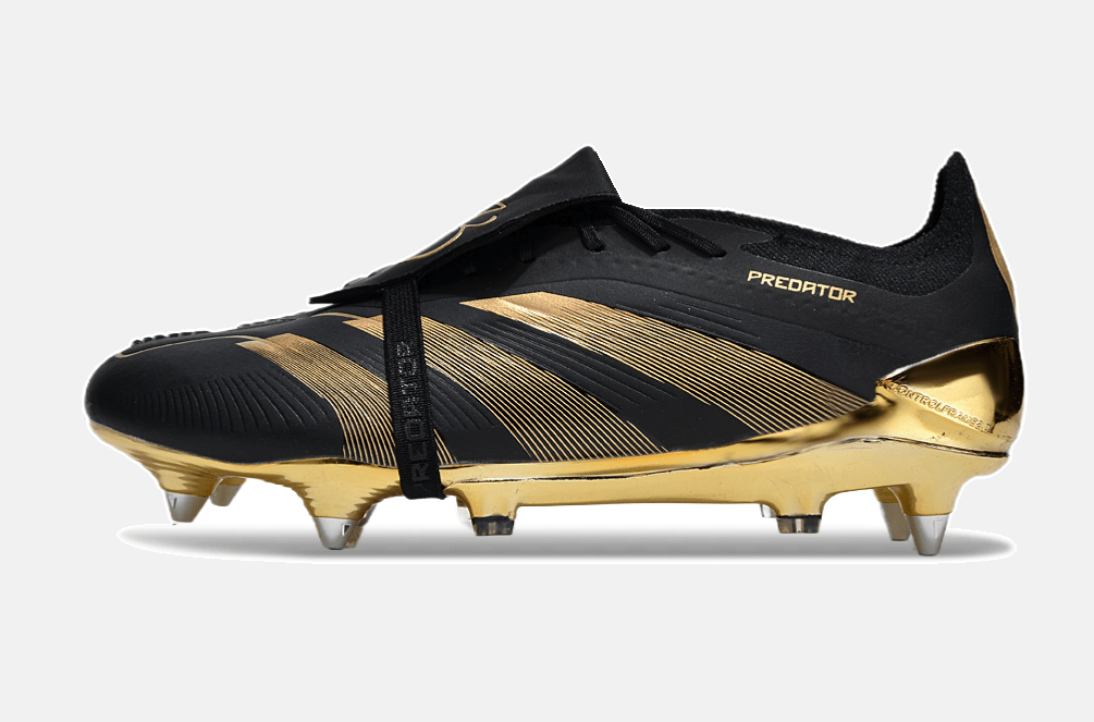 Adidas Predator Elite Fold-Over Tongue SG - Preta e Dourada - MAGNUM SPORT*