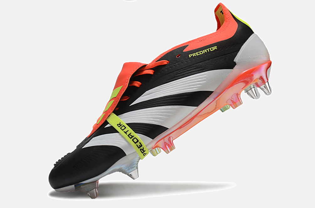 Adidas Predator Elite Fold-Over Tongue SG - Preta, Laranja e Verde