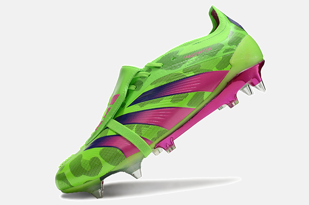 Adidas Predator Elite Fold-Over Tongue SG - Verde, Rosa e Roxa