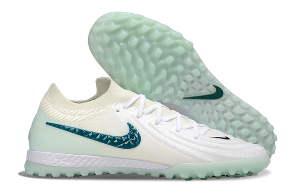 Chuteira Society Nike Phantom GX II TF - Branca e Verde