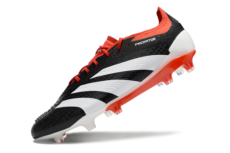 Chuteira Adidas Predator Elite FG - Preta, Branca e Laranja