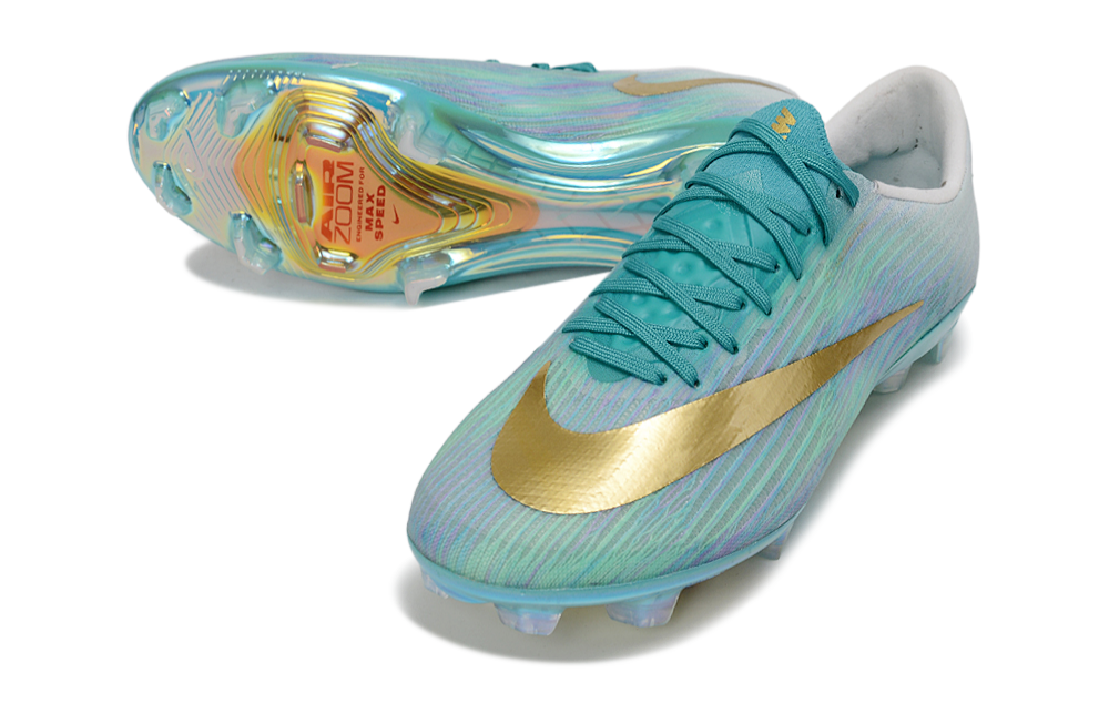 Chuteira Nike Air Zoom Mercurial Superfly 11 Elite FG - Azul e Dourado