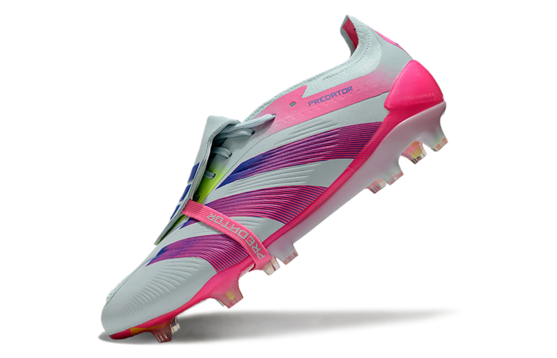 Chuteira Adidas Predator Elite Tongue FG - Branca e Rosa