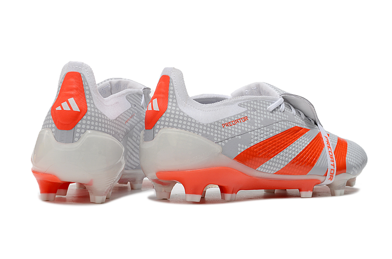 Chuteira Adidas Predator Elite Tongue FG - Cinza e Laranja