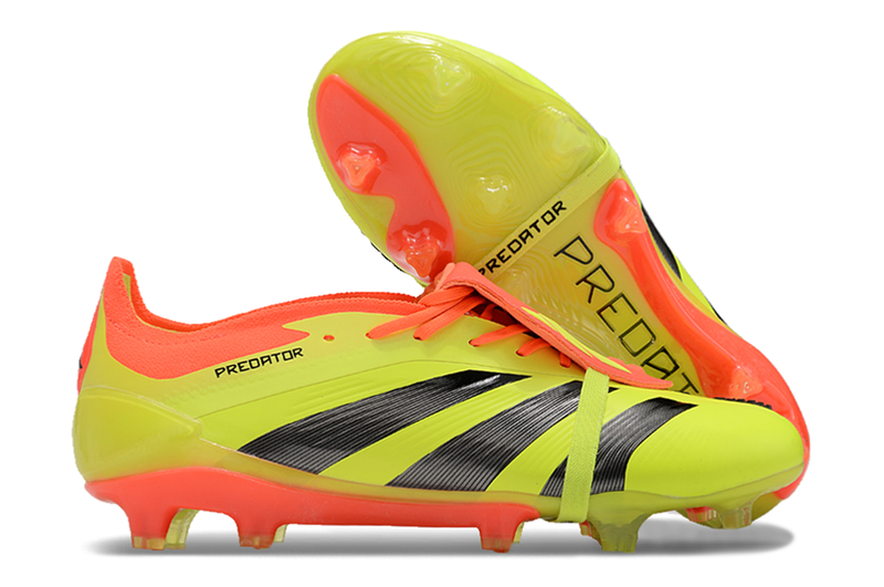 Chuteira Adidas Predator Elite Tongue FG - Amarela e Laranja