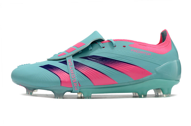 Chuteira Adidas Predator Elite Tongue FG - Azul e Rosa