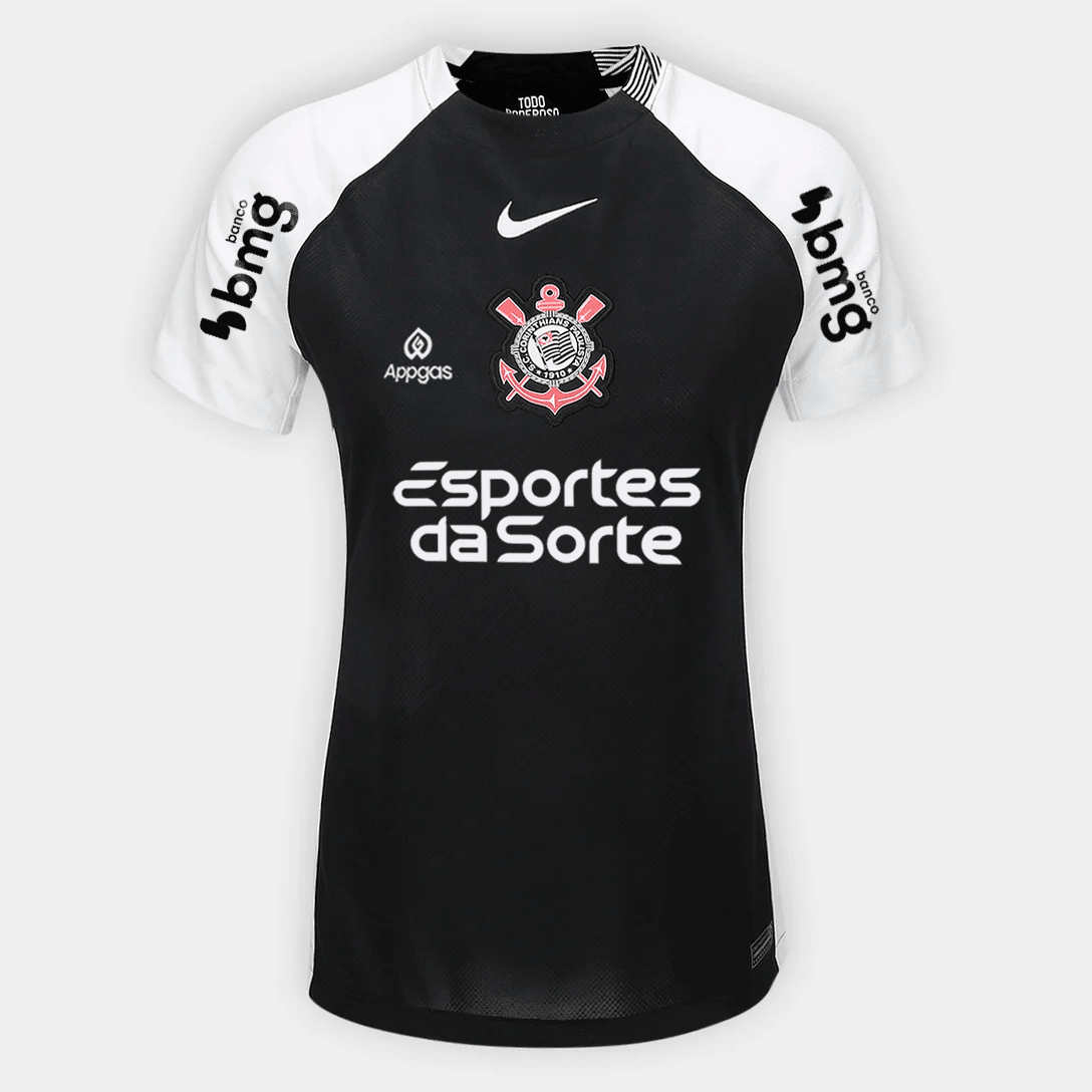Camisa Feminina Nike Corinthians 2025/26 II Torcedor Com Patrocínios - MAGNUM SPORT*