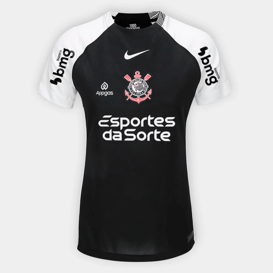 Camisa Feminina Nike Corinthians 2025/26 II Torcedor Com Patrocínios - MAGNUM SPORT*