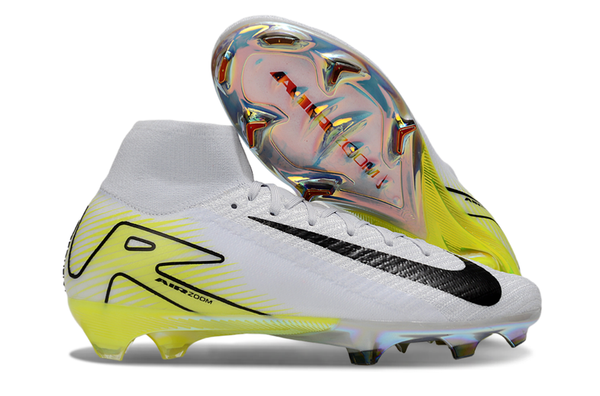 Chuteira Nike Air Zoom Mercurial Superfly 10 Elite FG - Branca e Verde Clara