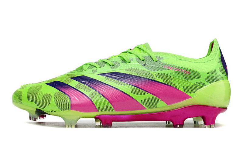 Chuteira Adidas Predator Elite FG - Verde e Rosa