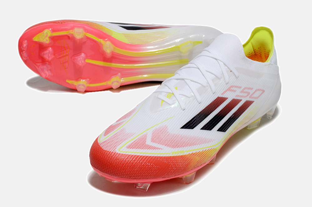 Chuteira Adidas F50.1 FG Branca e Laranjada