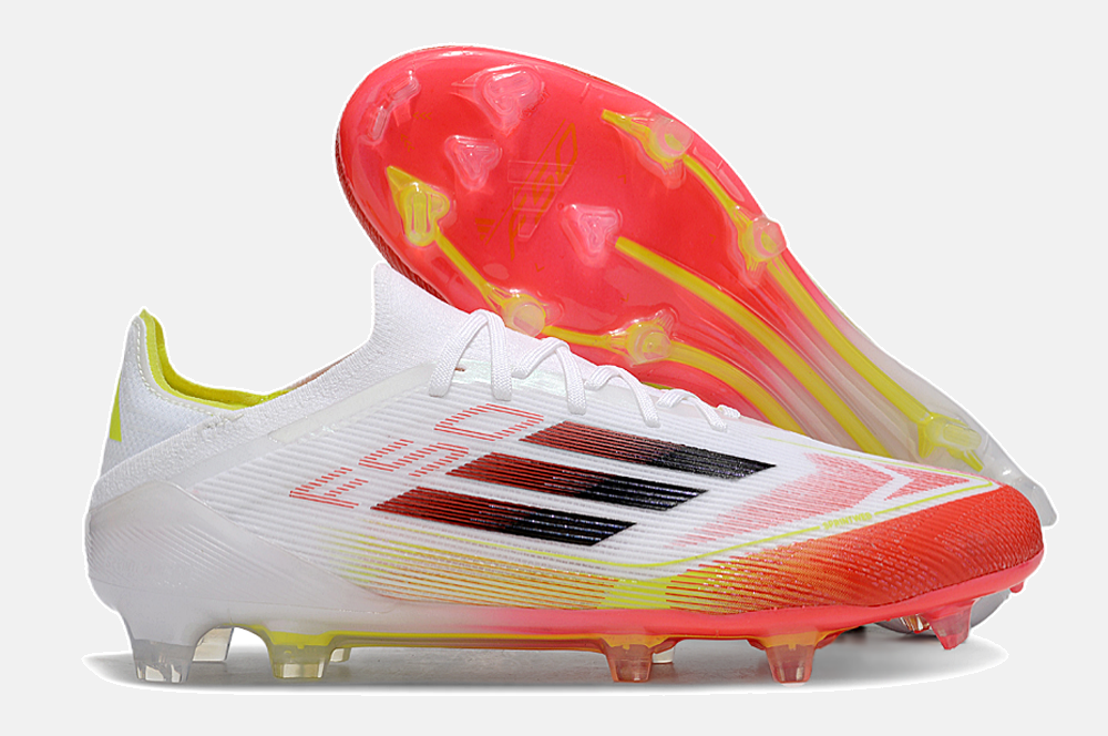 Chuteira Adidas F50.1 FG Branca e Laranjada
