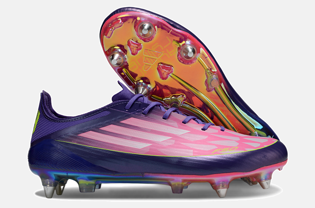Chuteira Adidas F50 Lamine Yamal Elite SG - Rosa e Roxa - imagem 8
