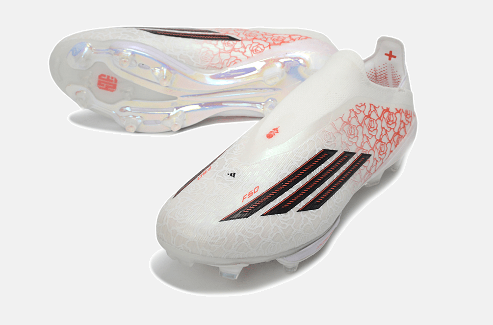 Chuteira Adidas F50 LL YAMAL FG - Branca e Vermelha - MAGNUM SPORT*