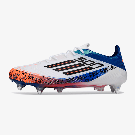 Chuteira Adidas F50 Son Elite SG - Branca, Azul e Laranja - MAGNUM SPORT*