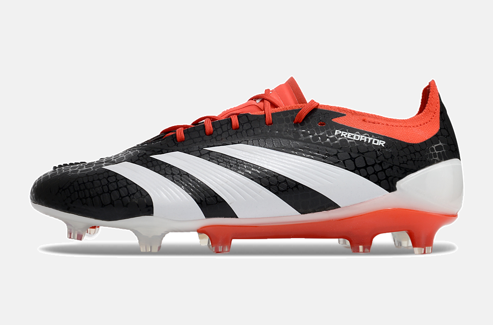 Chuteira Adidas Predator Elite FG - Preta, Branca e Laranja