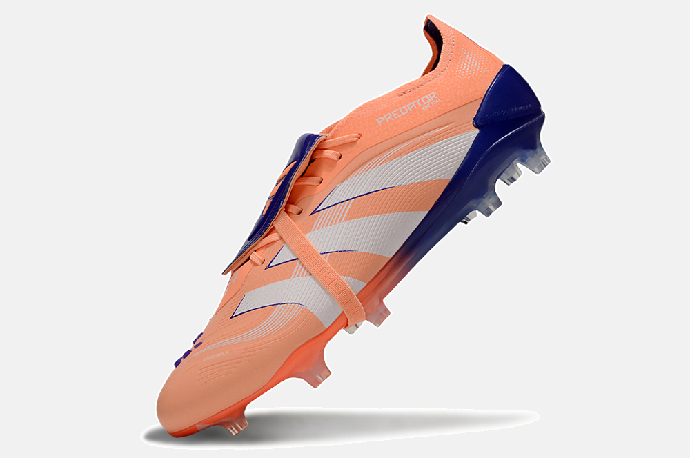 Chuteira Adidas Predator Elite Fold-Over Tongue FG - Laranja, Azul e Branca - imagem 5