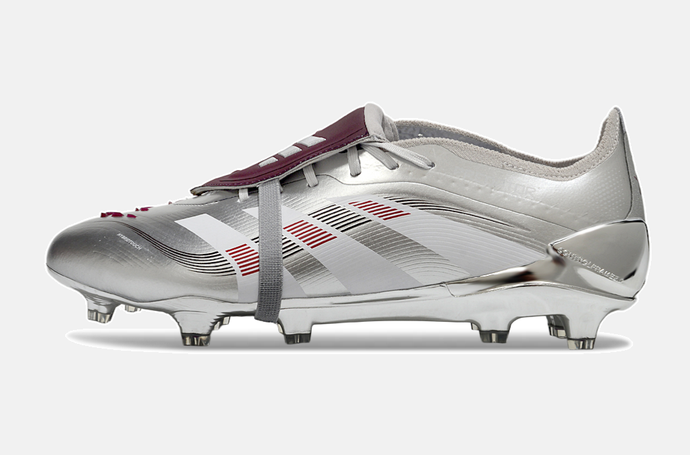Chuteira Adidas Predator Elite Fold-Over Tongue FG - Prata