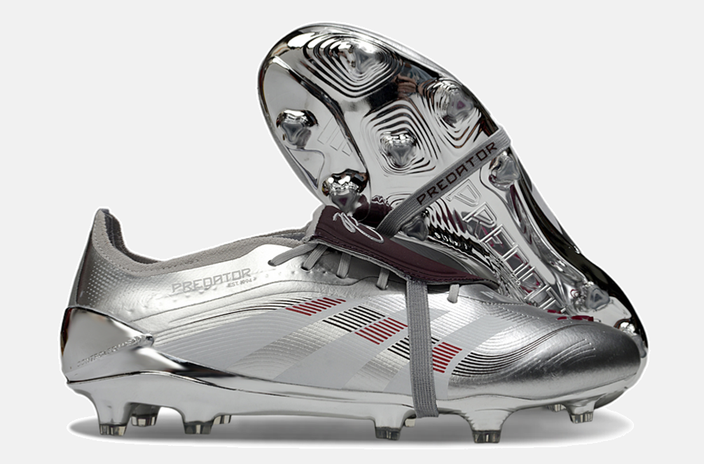 Chuteira Adidas Predator Elite Fold-Over Tongue FG - Prata
