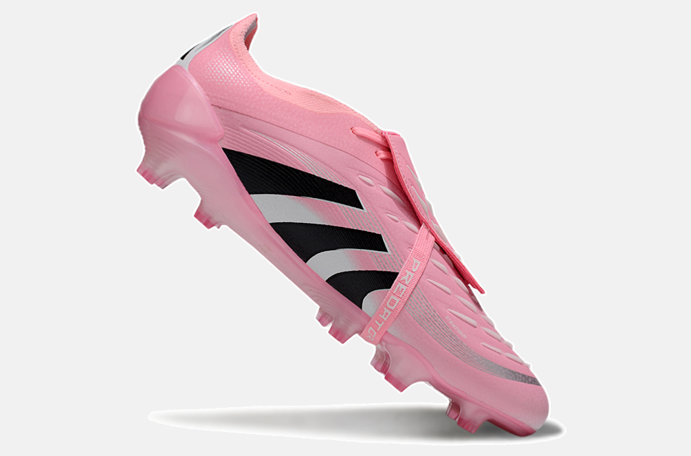 Chuteira Adidas Predator Elite Fold-Over Tongue David Beckham FG - Rosa, Branca e Preta - imagem 6