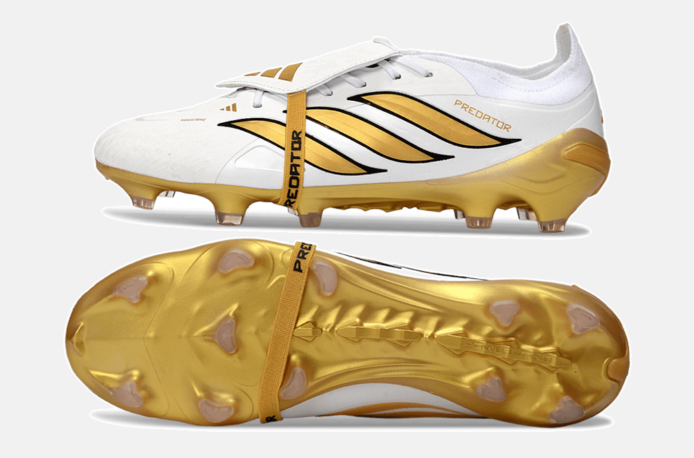 Chuteira Adidas Predator Elite FT 26 FG - Branca e Dourada - MAGNUM SPORT*