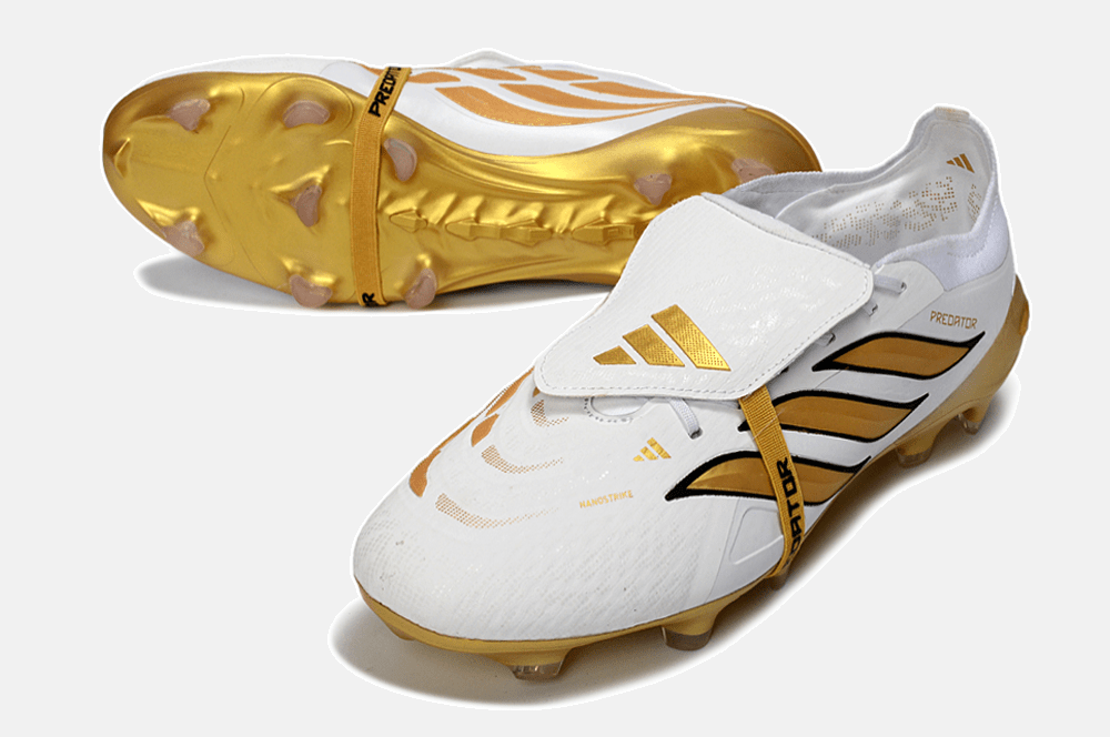 Chuteira Adidas Predator Elite FT 26 FG - Branca e Dourada - MAGNUM SPORT*