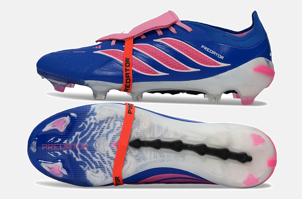 Chuteira Adidas Predator Elite FT 26 FG - Azul, Rosa e Branca