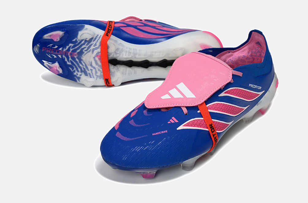 Chuteira Adidas Predator Elite FT 26 FG - Azul, Rosa e Branca