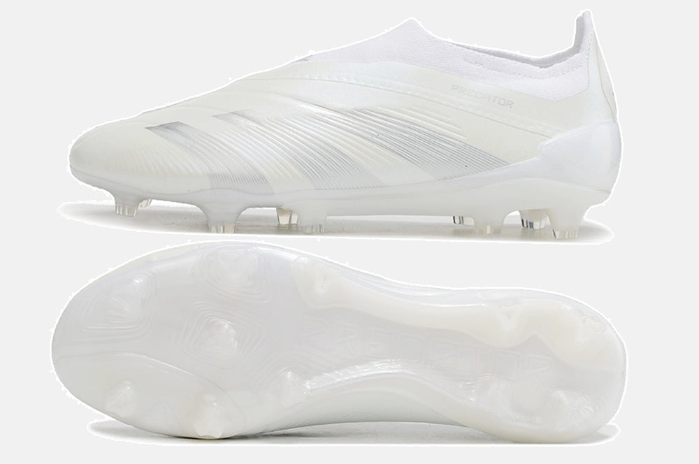 Chuteira Adidas Predator Elite Laceless FG - Branca