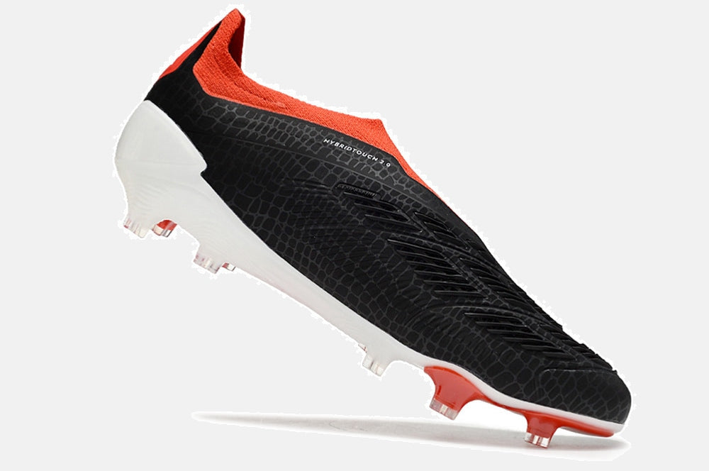 Chuteira Adidas Predator Elite Laceless FG - Preta, Branca e Vermelha