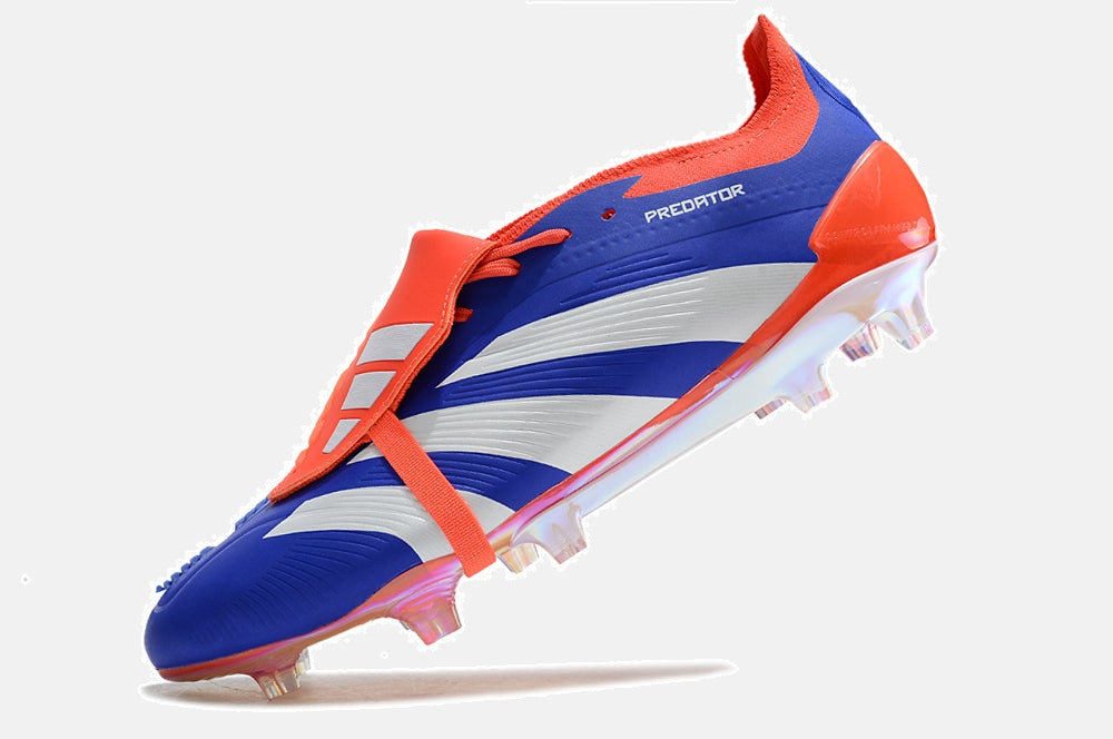Chuteira Adidas Predator Elite Tongue FG - Azul, Branca e Laranja - detalhe
