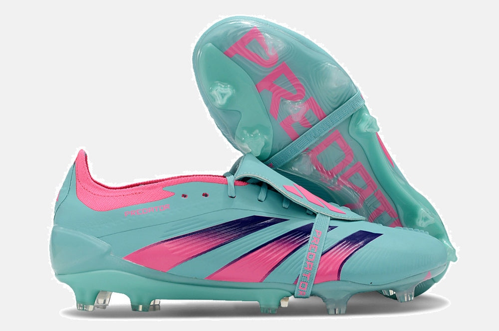 Chuteira Adidas Predator Elite Tongue FG - Azul e Rosa - imagem 8