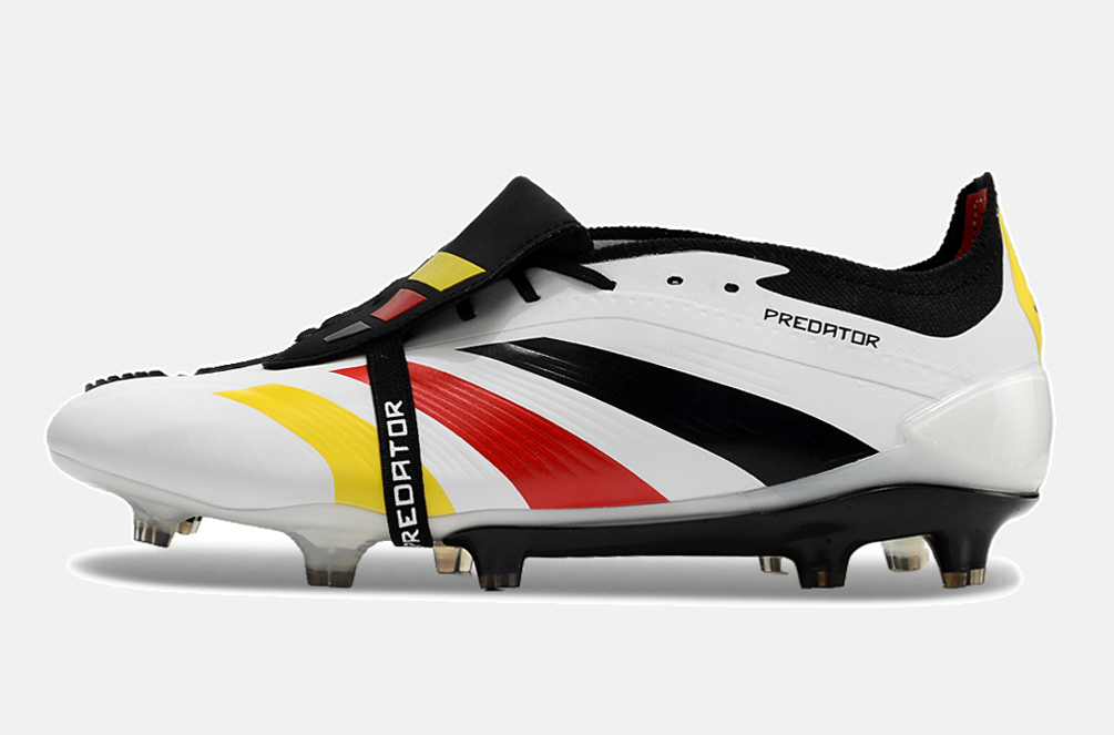 Chuteira Adidas Predator Elite Tongue FG - Branca e Preta