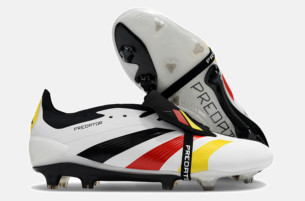 Chuteira Adidas Predator Elite Tongue FG - Branca e Preta