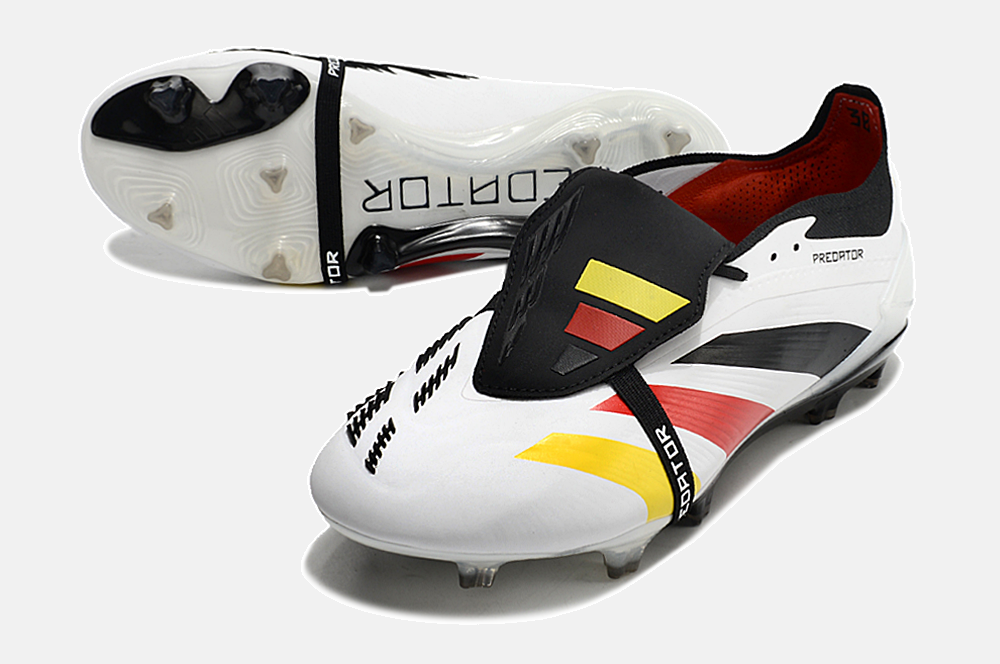 Chuteira Adidas Predator Elite Tongue FG - Branca e Preta