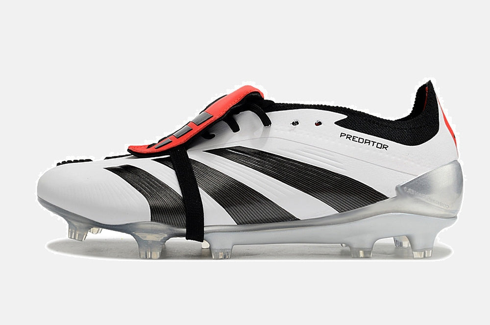 Chuteira Adidas Predator Elite Tongue FG - Branca e Preta