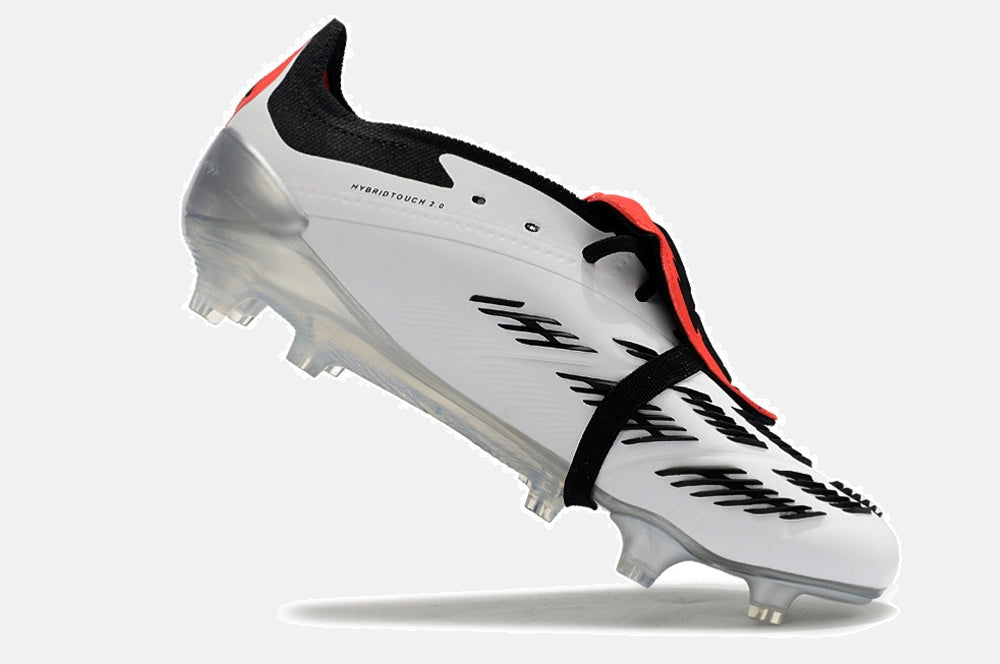Chuteira Adidas Predator Elite Tongue FG - Branca e Preta
