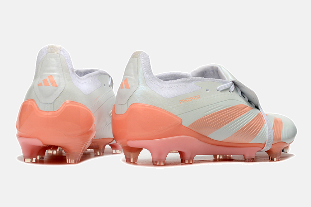 Chuteira Adidas Predator Elite Tongue FG - Branca e Salmão