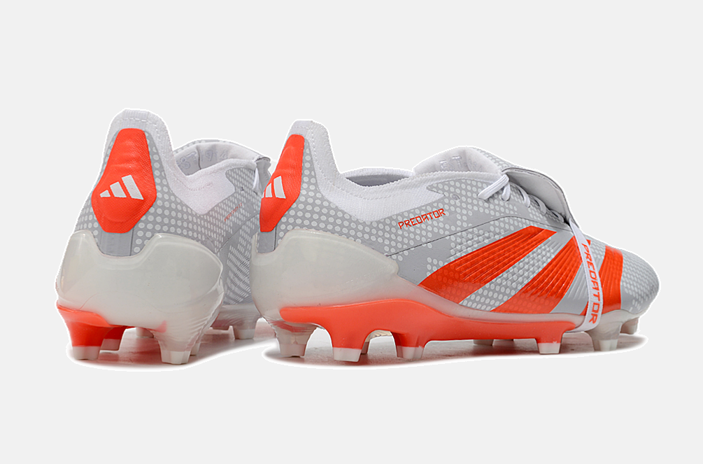 Chuteira Adidas Predator Elite Tongue FG - Cinza e Laranja