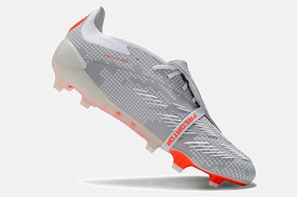 Chuteira Adidas Predator Elite Tongue FG - Cinza e Laranja