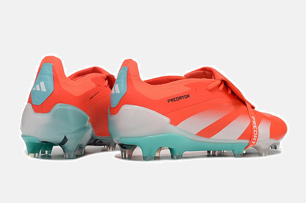 Chuteira Adidas Predator Elite Tongue FG - Laranja e Ciano