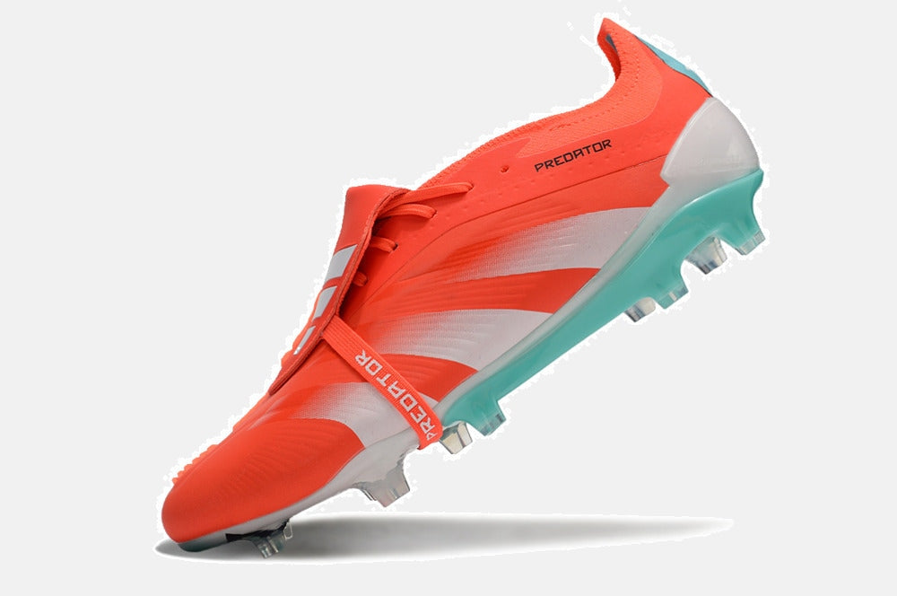 Chuteira Adidas Predator Elite Tongue FG - Laranja e Ciano