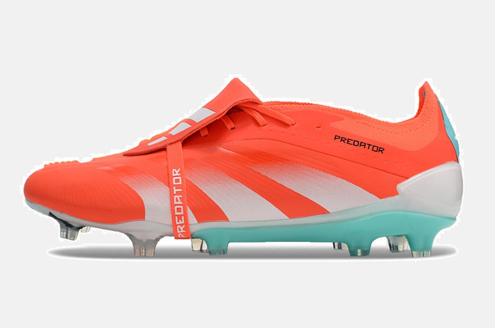 Chuteira Adidas Predator Elite Tongue FG - Laranja e Ciano