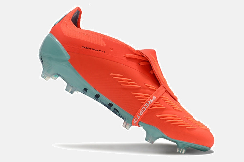 Chuteira Adidas Predator Elite Tongue FG - Laranja e Ciano
