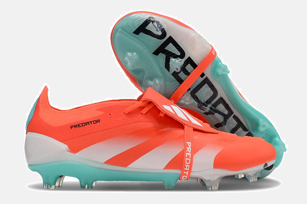 Chuteira Adidas Predator Elite Tongue FG - Laranja e Ciano