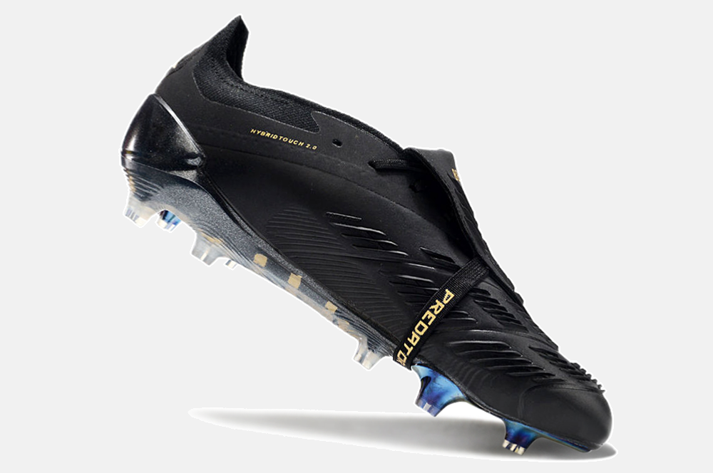 Chuteira Adidas Predator Elite Tongue FG - Preta e Azul