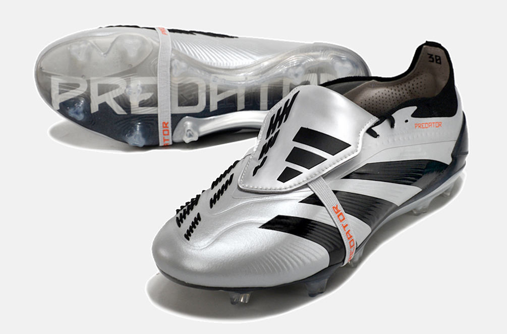 Chuteira Adidas Predator Elite Tongue FG - Preta e Branca